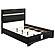Miranda Upholstered Panel Bedroom Set Black by Coaster