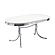 Retro Oval Dining Table Glossy White and Chrome by Coaster