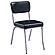 Retro Open Back Side Chairs Black and Chrome (Set of 2) by Coaster