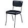 Retro Open Back Side Chairs Black and Chrome (Set of 2) by Coaster