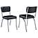 Retro Open Back Side Chairs Black and Chrome (Set of 2) by Coaster