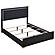 Marceline Eastern King Bed w/LED Headboard Black by Coaster