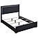 Marceline Queen Bed w/LED Headboard Black by Coaster