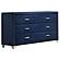 Melody 5-piece Queen Tufted Upholstered Bedroom Set Pacific Blue by Coaster