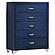Melody 5-piece Queen Tufted Upholstered Bedroom Set Pacific Blue by Coaster