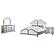 Evangeline 4-piece Upholstered Platform Queen Bedroom Set Ivory and Silver Oak by Coaster