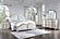 Evangeline 5-piece Upholstered Platform Queen Bedroom Set Ivory and Silver Oak by Coaster