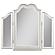 Evangeline 3-piece Vanity Table Set w/Tri-Fold Mirror and Stool Silver Oak by Coaster