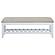 Bexhill Upholstered Rectangular Bench w/Shelf White by Coaster