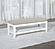 Bexhill Upholstered Rectangular Bench w/Shelf White by Coaster