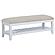 Bexhill Upholstered Rectangular Bench w/Shelf White by Coaster