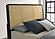 Arini Eastern King Bed w/Woven Rattan Headboard Black and Natural by Coaster