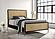 Arini Rattan California King Panel Bed Black and Natural by Coaster
