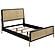 Arini Rattan California King Panel Bed Black and Natural by Coaster