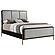 Arini Queen Bed w/Upholstered Headboard Black and Grey by Coaster