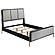 Arini Queen Bed w/Upholstered Headboard Black and Grey by Coaster