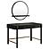 Arini 2-piece Makeup Vanity Table w/Mirror Set Black by Coaster