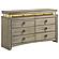 Giselle 8-drawer Bedroom Dresser w/LED Rustic Beige by Coaster