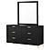 Kendall 6-drawer Dresser w/Mirror Black and Gold by Coaster
