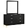 Kendall 6-drawer Dresser w/Mirror Black and Gold by Coaster
