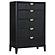Brookmead 5-piece Upholstered Queen Bedroom Set Black by Coaster