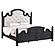 Celina Queen Bed w/Upholstered Headboard Black and Beige by Coaster