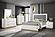 Caraway California King Bed w/LED Headboard White and Grey by Coaster