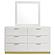 Caraway 6-drawer Bedroom Dresser w/Mirror White by Coaster