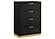 Caraway 5-piece Queen Bedroom Set w/LED Headboard Black and Grey by Coaster