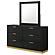 Caraway 6-drawer Bedroom Dresser w/Mirror Black by Coaster