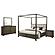 Gran Park 4-piece Canopy Queen Bedroom Set Dark Cocoa by Coaster
