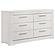 Ives Panel Bedroom Set w/LED Headboard White High Gloss by Coaster