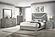 Ives Panel Bedroom Set w/LED Headboard Grey High Gloss by Coaster