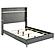 Lucia Upholstered Wingback Bedroom Set Grey and Black by Coaster