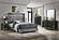 Lucia Upholstered Wingback Bedroom Set Grey and Black by Coaster