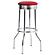 Theodore Upholstered Top Bar Stools Red and Chrome (Set of 2) by Coaster