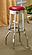 Theodore Upholstered Top Bar Stools Red and Chrome (Set of 2) by Coaster