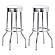 Theodore Upholstered Top Bar Stools White and Chrome (Set of 2) by Coaster