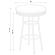 Theodore Round Bar Table Chrome and Glossy White by Coaster