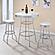 Theodore Round Bar Table Chrome and Glossy White by Coaster