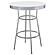 Theodore Round Bar Table Chrome and Glossy White by Coaster