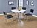 Retro Round Dining Table Glossy White and Chrome by Coaster