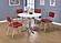 Retro Round Dining Table Glossy White and Chrome by Coaster