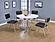 Retro 5-piece Round Dining Set Glossy White and Black by Coaster