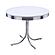 Retro Round Dining Table Glossy White and Chrome by Coaster