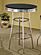 Theodore Round Bar Table Black and Chrome by Coaster