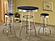 Theodore Round Bar Table Black and Chrome by Coaster