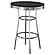 Theodore Round Bar Table Black and Chrome by Coaster