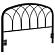 Anderson Queen / Full Arched Headboard Black by Coaster