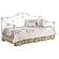 Halladay Twin Metal Daybed with Floral Frame White by Coaster